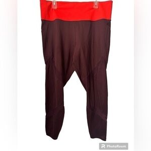 Athleta Tenacity 7/8 Tight plus size 2X Powerlift Antique‎ Burgundy acti…